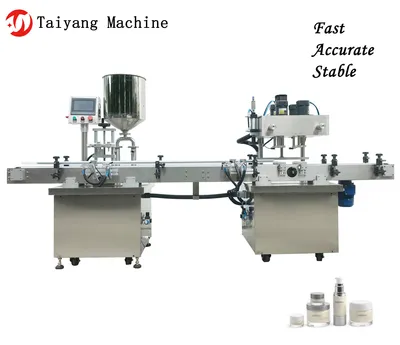 China Round Wide Mouth Bottle High Speed Double Head Cream Filling Machine